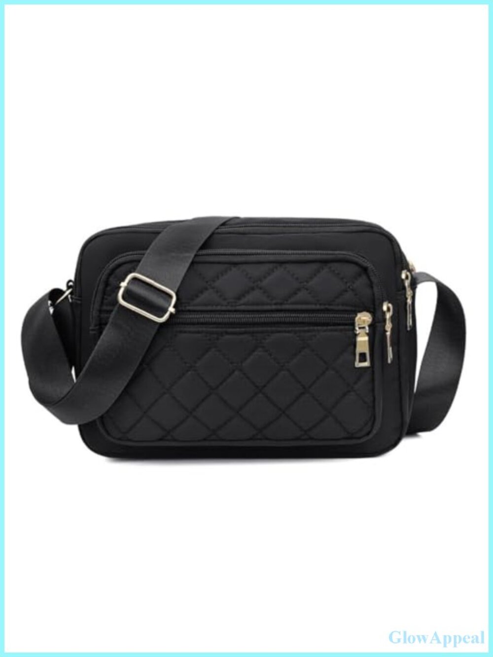 Nylon Crossbody Bag Lightweight Multi Pockets Messenger Bag Multifunction Large